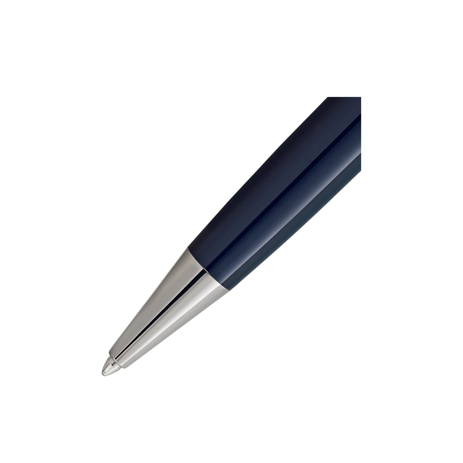 Montblanc, Meisterstück Around The World In 80 Days Classique Ballpoint A Montblanc, Meisterstück Around The World In 80 Days Classique Ballpoint crafted in dark blue precious resin with a clip that features a red laquered heart.