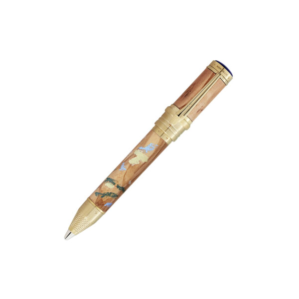 Montblanc, Masters of Art Homage to Pierre-Auguste Renior Limited Edition 4810 Fountain Pen crafted in ultramarine precious resin featuring a gold-coated clip and a solid gold Au 750 nib.
