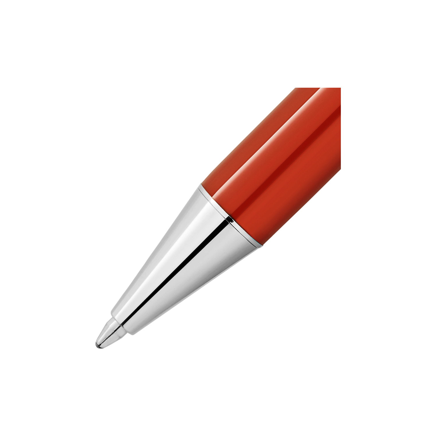 A Montblanc, Heritage Rouge et Noir "Baby" Special Edition Coral-Coloured Ballpoint crafted in coral coloured precious laquer with platinum-coated fittings.