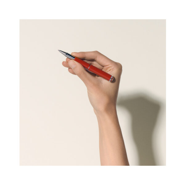 A Montblanc, Heritage Rouge et Noir "Baby" Special Edition Coral-Coloured Rollerball crafted in coral coloured precious laquer with platinum-coated fittings