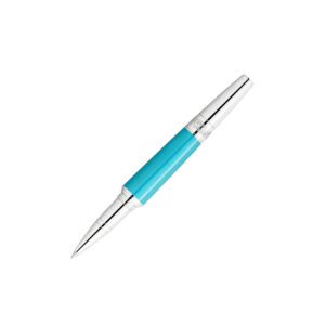 A Montblanc, Muses Maria Callas Special Edition Rollerball Pen crafted in turquoise precious resin featuring a platinum-coated clip, set with an elegant synthetic stone.