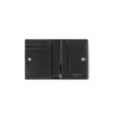 Montblanc, Soft Nano Continental Wallet crafted in soft black leather with a zipped main pocket, a compartment for banknotes, three credit card slots, plus two additional pockets.