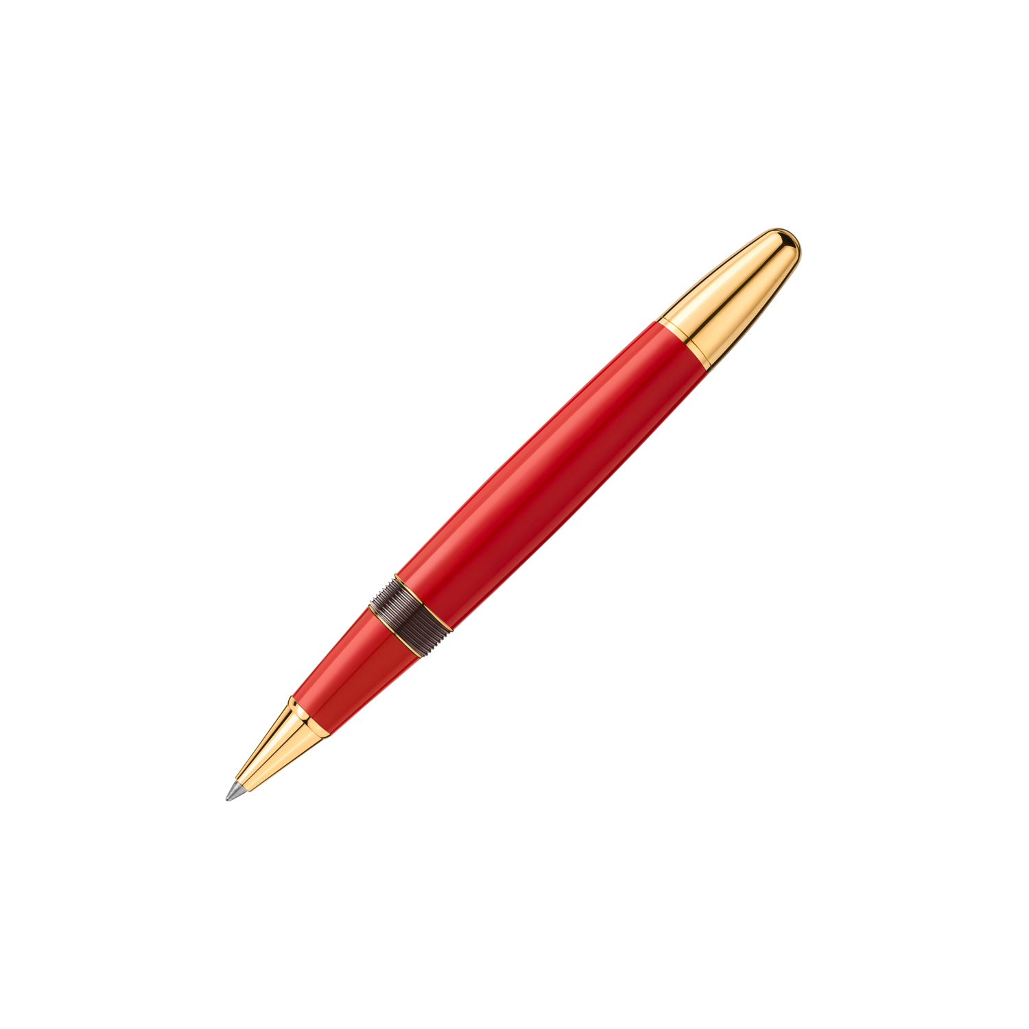 Montblanc, Meisterstück x Olympic Heritage Paris 1924 LeGrand Rollerball A Montblanc, Meisterstück x Olympic Heritage Paris 1924 LeGrand Rollerball pen crafted from red precious resin featuring the Olympic logo engraved on the cap top ring.