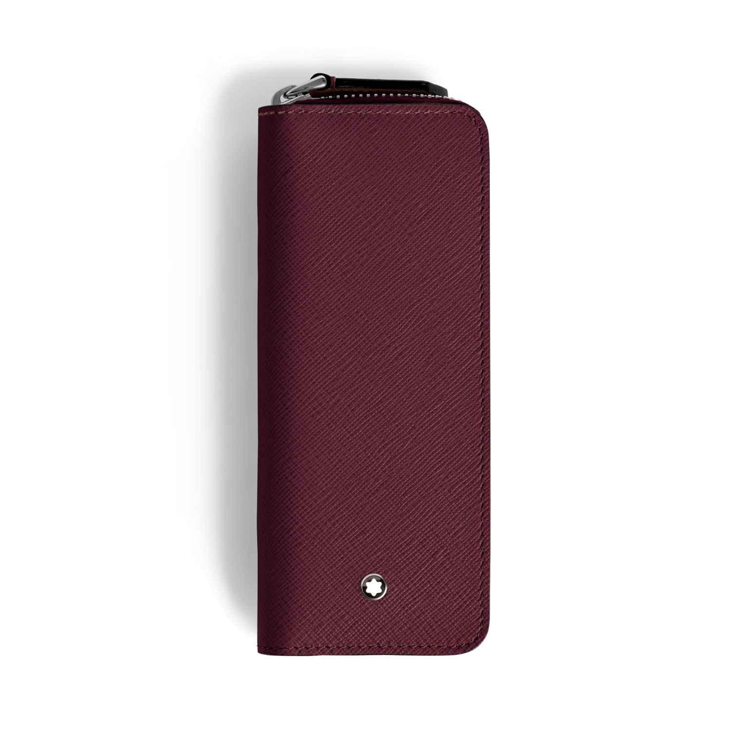 Montblanc, Sartorial 2 Pen Pouch Zip Montblanc, Sartorial 2 Pen Pouch crafted from Saffiano-printed leather, featuring a zipped pouch designed to accomodate two pens and finished with the Montblanc emblem.