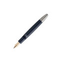 A Montblanc, Meisterstück Around The World In 80 Days LeGrand Fountain Pen crafted in dark blue precious resin featuring a 14ct gold nib marked with 14/11 and 21/12 – a reminder of Mr Fogg’s departure and return dates.