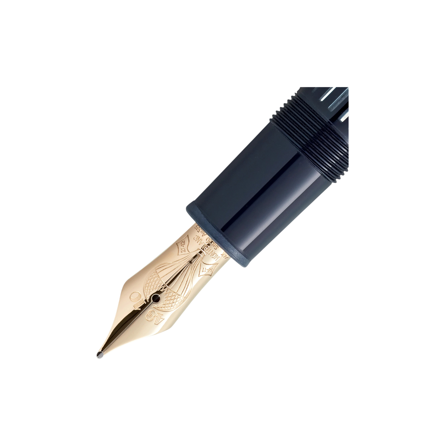 Montblanc, Meisterstück Around The World In 80 Days LeGrand Fountain Pen A Montblanc, Meisterstück Around The World In 80 Days LeGrand Fountain Pen crafted in dark blue precious resin featuring a 14ct gold nib marked with 14/11 and 21/12 – a reminder of Mr Fogg’s departure and return dates.