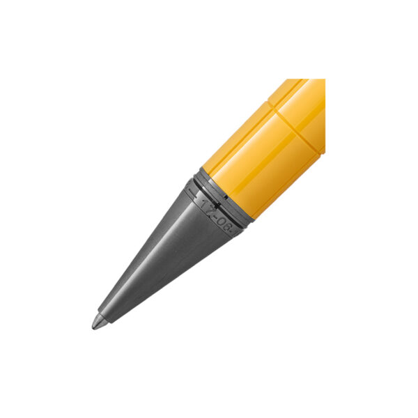 Montblanc, Great Characters Enzo Ferrari Special Edition Giallo Modena Ballpoint pen crafted in yellow precious resin with engraving on the cap top and and the ruthenium-coated clip.