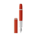 A Montblanc, Heritage Rouge et Noir "Baby" Special Edition Coral-Coloured Fountain Pen crafted from coral coloured precious laquer with platinum-coated fittings featuring an Au 585 solid gold nib.