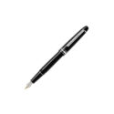 A Montblanc, Meisterstück Classique Platinum-Coated Fountain Pen crafted in black precious resin with platinum-coated details, surmounted by the white star emblem and finished with a hand crafted Au 585 14ct solid gold, rhodium coated nib.