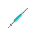 A Montblanc, Muses Maria Callas Special Edition Fountain Pen crafted in turquoise precious resin featuring a platinum-coated clip and cone, set with an elegant synthetic stone and a handcrafted Au585 solid gold rhodium-coated nib embossed with a kohn outlined cat eye motif.