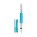 A Montblanc, Muses Maria Callas Special Edition Fountain Pen crafted in turquoise precious resin featuring a platinum-coated clip and cone, set with an elegant synthetic stone and a handcrafted Au585 solid gold rhodium-coated nib embossed with a kohn outlined cat eye motif.