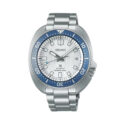 Seiko, Prospex 1970 Heritage Save The Ocean 'Glacier' Special Edition with a 42.6mm stainless steel case and bracelet strap featuring a date function and a white textured dial.