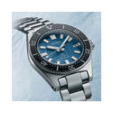 Seiko, Prospex Glacier, ‘Save the Ocean’ 1968 Re-Interpretation Special Edition with a 40.5mm stainless steel case and bracelet strap featuring a date function and a textured blue dial with black ceramic bezel.