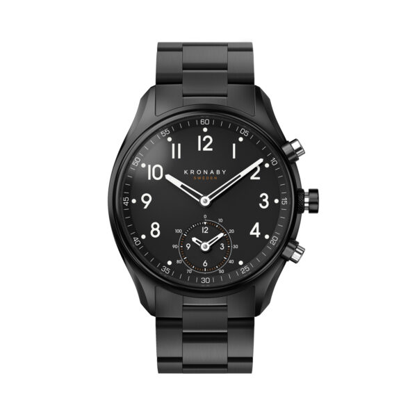 Kronaby's Apex 43 steel hybrid smartwatch provide classic watch features such as a 24-month life battery, auto and additional time zone, and day display.