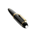 A Montblanc, Meisterstück Gold-Coated LeGrand Fountain Pen crafted in black precious resin featuring a gold-coated clip with a hand-crafted Au 750 18ct solid gold, rhodium-coated nib.
