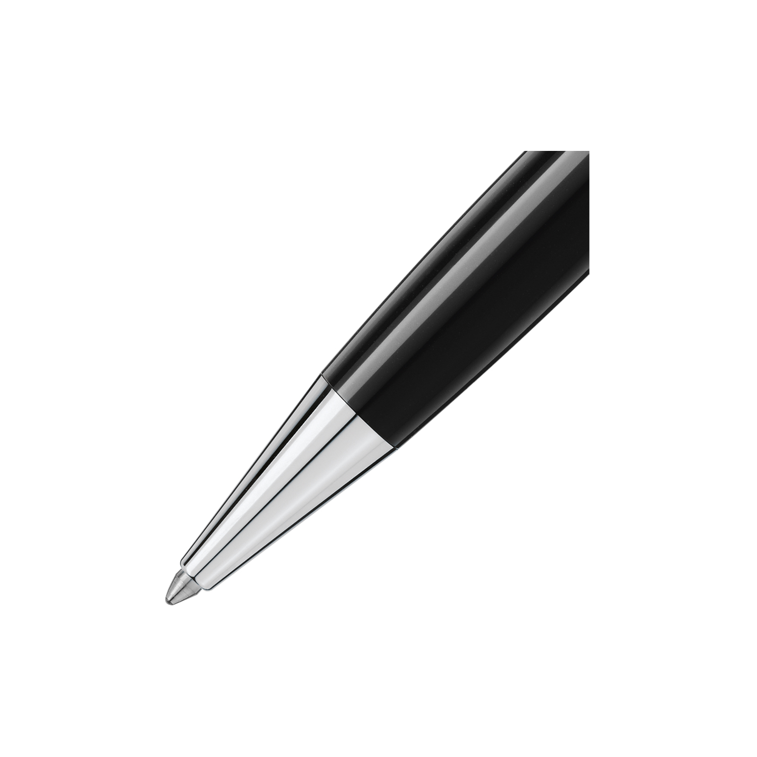 Montblanc, Meisterstück Platinum-Coated Classique Ballpoint Pen A Montblanc, Meisterstück Platinum-Coated Classique Ballpoint Pen crafted in black precious resin and a platinum-coated clip with the white Montblanc emblem on the cap.