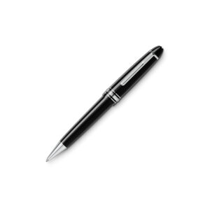 A Montblanc, Meisterstück Platinum-Coated LeGrand Ballpoint Pen crafted in black precious resin with platinum-coated clip and details.