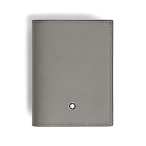A Montblanc, Sartorial mini wallet craafted in grey Saffiano-printed leather featuring three credit card slots, a banknote compartment and two small additional pockets.