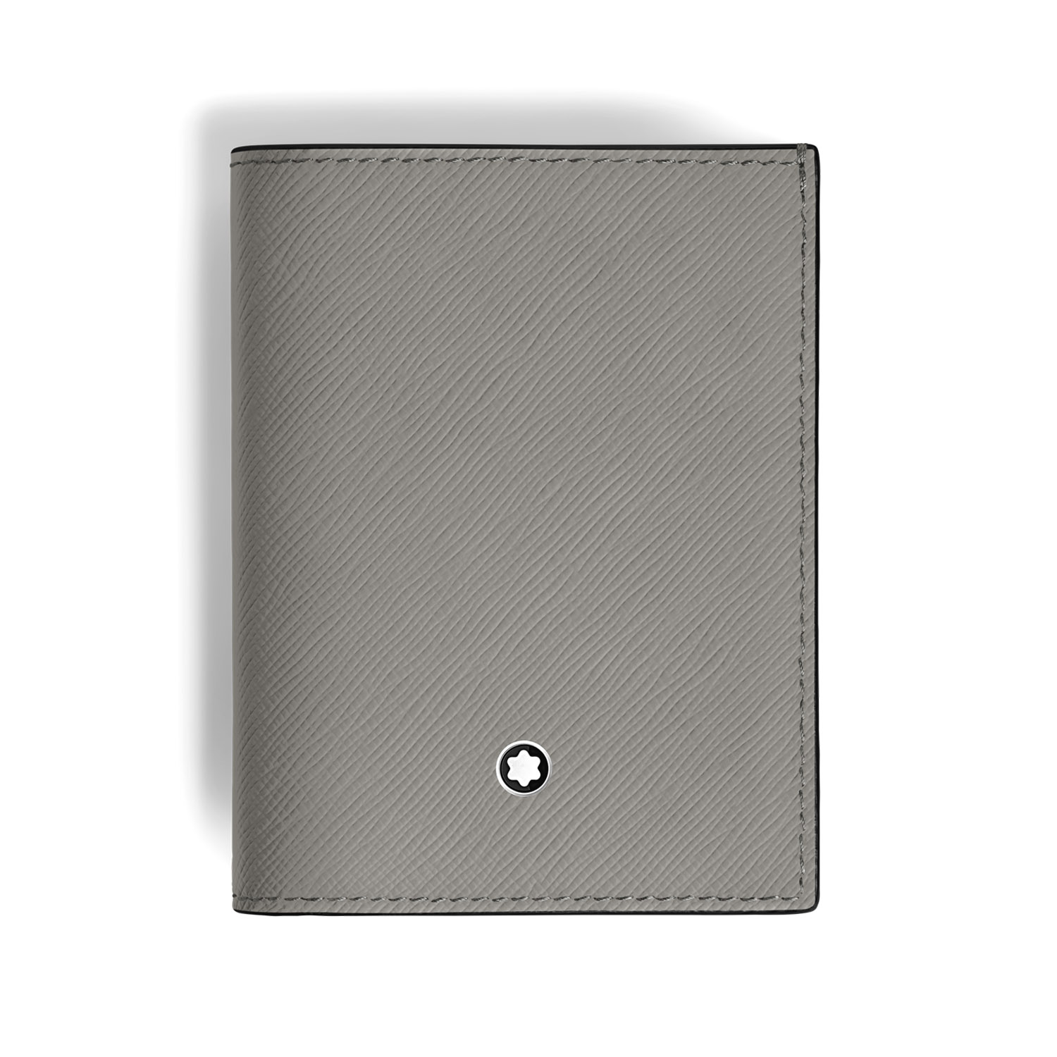 A Montblanc, Sartorial mini wallet craafted in grey Saffiano-printed leather featuring three credit card slots, a banknote compartment and two small additional pockets.