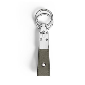 A Montblanc, Sartorial loop key fob crafted in medium grey Saffiano-printed leather and shaped into a loop, featuring increased functionality with the detachable ring to loop in several keys.