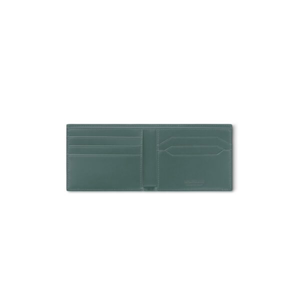 A Montblanc, Extreme 3.0 pewter coloured wallet crafted from leather adorned with the Extreme 3.0 motif featuring six credit card slots, two banknote compartments and two additional small pockets.