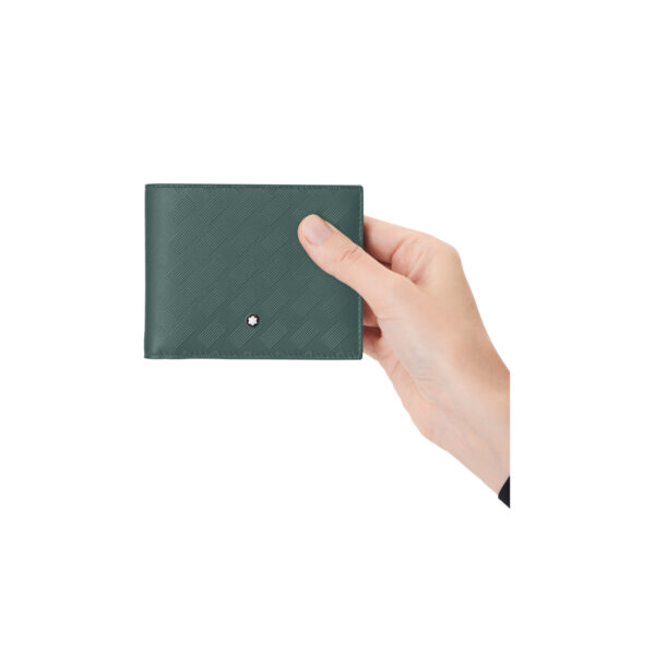 A Montblanc, Extreme 3.0 pewter coloured wallet crafted from leather adorned with the Extreme 3.0 motif featuring six credit card slots, two banknote compartments and two additional small pockets.