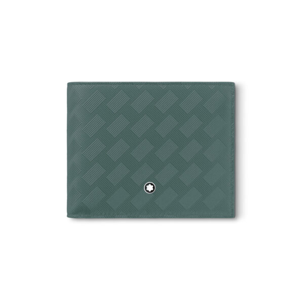 A Montblanc, Extreme 3.0 pewter coloured wallet crafted from leather adorned with the Extreme 3.0 motif featuring six credit card slots, two banknote compartments and two additional small pockets.