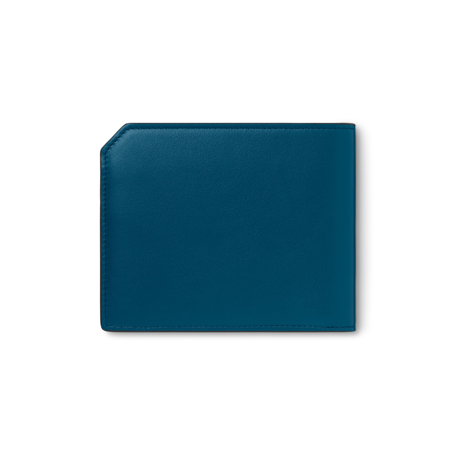 A Montblanc, soft blue wallet crafted from supple Ottanio leather with six credit card slots, two banknote compartment and two small additional pockets.