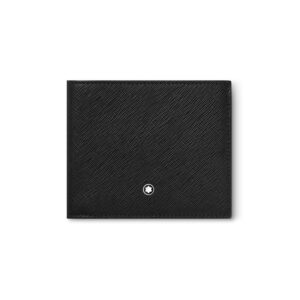 A Montblanc, Sartorial black wallet crafted in Saffiano-printed leather with eight dedicated credit card slots, two banknote compartments and two small additional pockets.