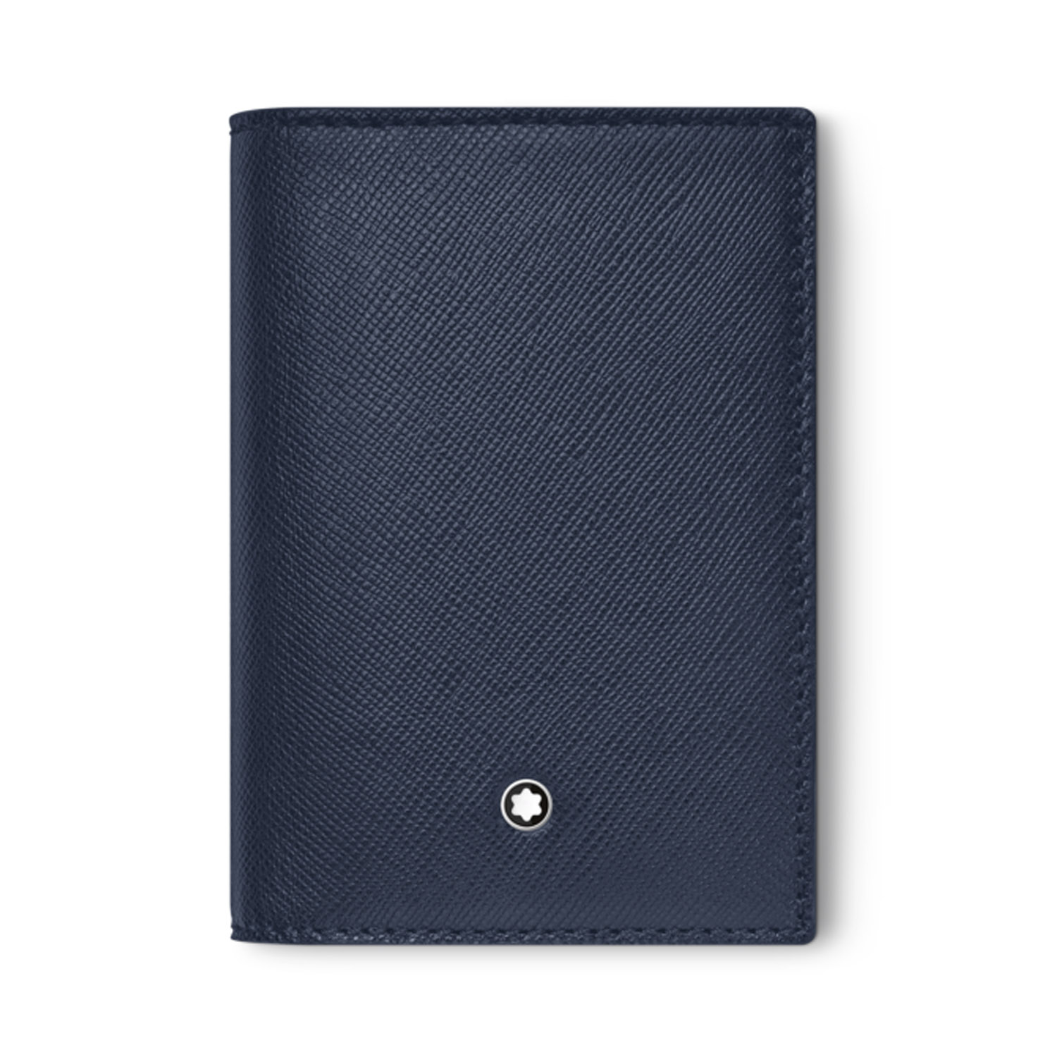 Montblanc, Sartorial Navy Blue Business Card Holder A Montblanc, Sartorial business card holder crafted in navy blue Saffiano print leather featuring space for business cards and credit cards.