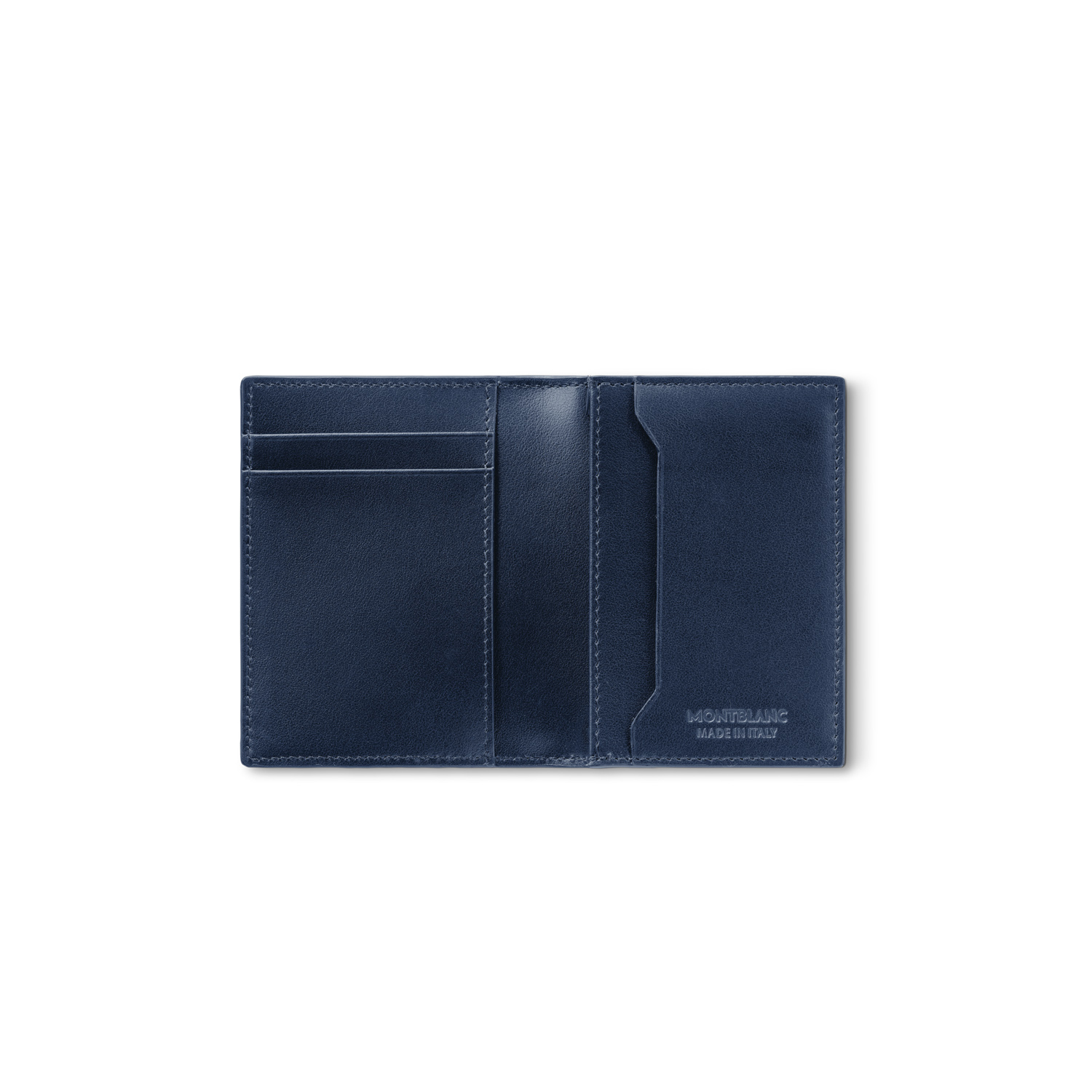Montblanc, Extreme 3.0 Ink Blue 4cc Card Holder A Montblanc, Extreme 3.0 ink blue coloured car holder crafted in full-grain bovine leather with the Extreme 3.0 motif, featuring four credit card slots, a removable ID card holder and two small additional pockets.