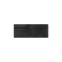 Montblanc, Meisterstück black wallet crafted in smooth leather and lined with black fabric featuring a money clip for securing banknotes with six dedicated credit card slots.
