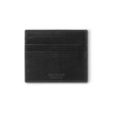 A Montblanc, Meisterstück black card holder crafted in leather with six credit or business card slots and an additional small pocket for banknotes or receipts.
