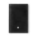 Montblanc, Meisterstück Black 2cc Card Holder Montblanc, Meisterstück black card holder crafted in smooth black leather with two credit card slots, a generous compartment for business cards with two additional small pockets.