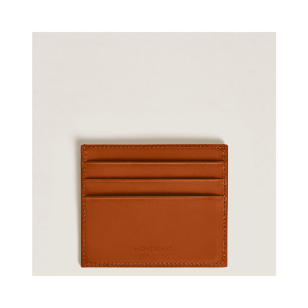 A Montblanc, Meisterstück rust coloured wallet crafted in finest leather with six credit or business card slots.