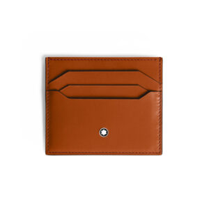 A Montblanc, Meisterstück rust coloured wallet crafted in finest leather with six credit or business card slots.