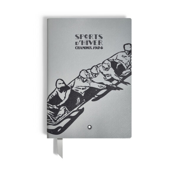 A Montblanc, Meisterstück x The Olympic Heritage Collection #146 small grey lined notebook featuring 96 sheets and taking its design and theme from The Olympic Heritage Collection Chamonix 1924 special collection.
