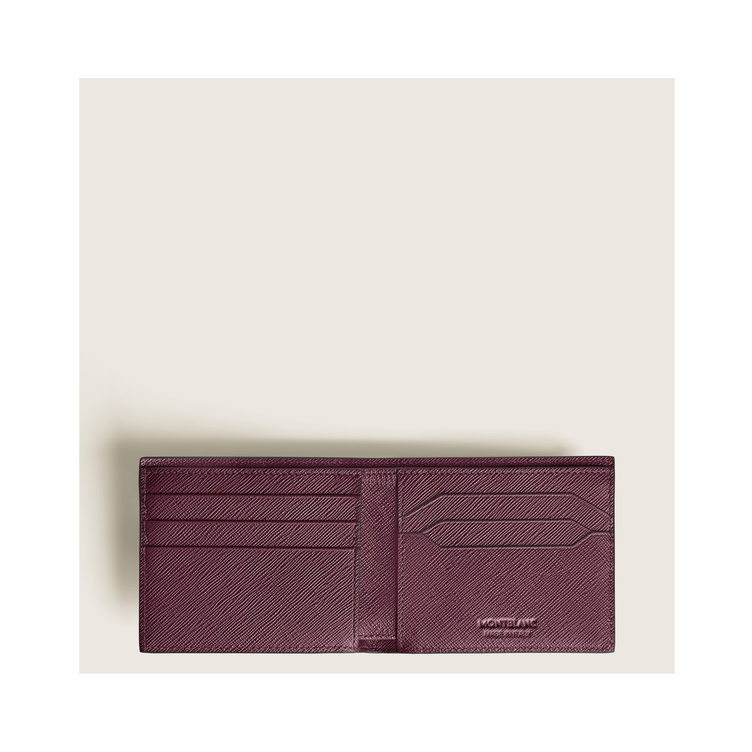 A Montblanc, Sartorial brown wallet crafted in Saffiano-printed leather with six credit card slots, two banknote compartments and two additional small pockets.