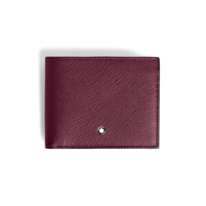 A Montblanc, Sartorial brown wallet crafted in Saffiano-printed leather with six credit card slots, two banknote compartments and two additional small pockets.