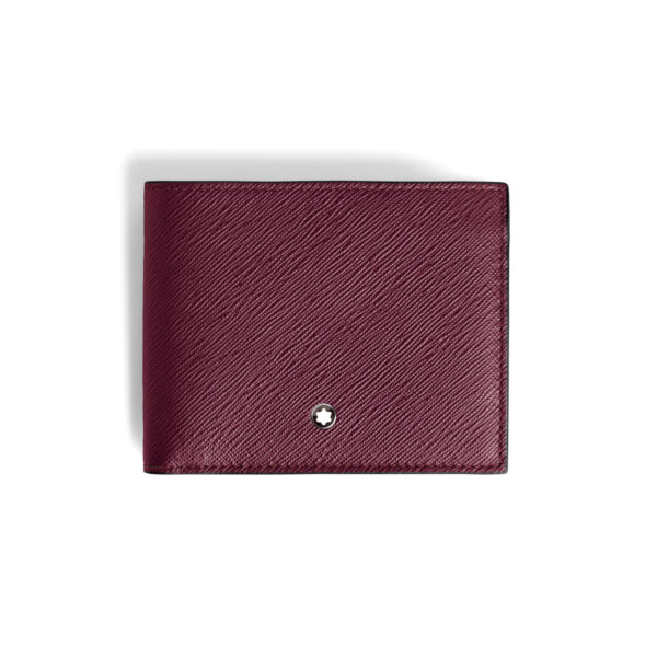 A Montblanc, Sartorial brown wallet crafted in Saffiano-printed leather with six credit card slots, two banknote compartments and two additional small pockets.
