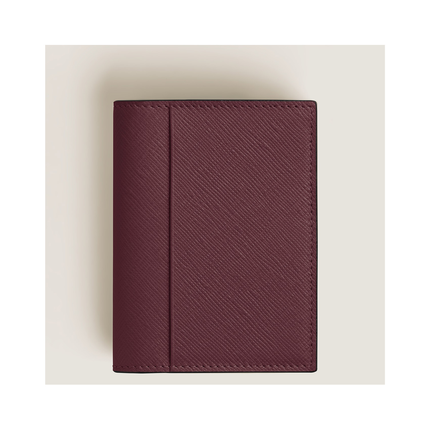 A Montblanc, Sartorial brown card reader crafted in Saffiano-printed leather with three interior credit card slots, a business card slot, an additional small pocket with an exterior credit card slot.
