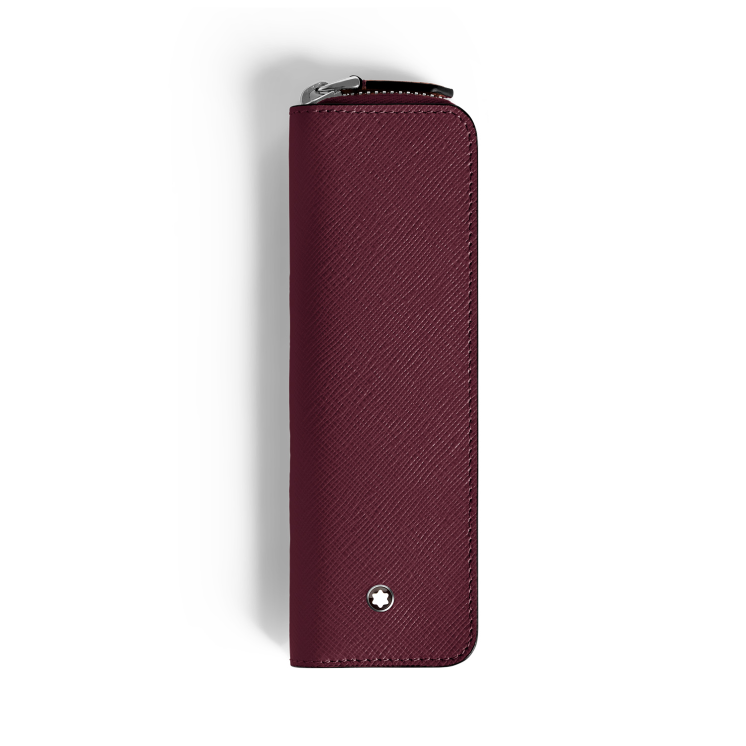 Montblanc, Sartorial brown pen pouch crafted in Saffiano-printed leather with space to hold one writing instrument with a zip closure.