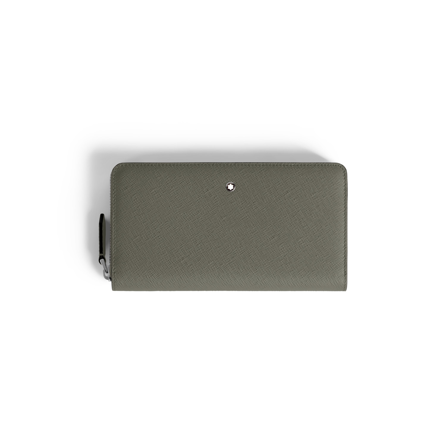 A Montblanc, Sartorial medium grey coloured wallet crafted in Saffiano-printed leather featuring twelve credit card slots, three compartments for banknotes, a dedicated coin case with a zip and three additional small pockets.