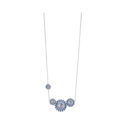 A sterling silver four blue enamelled flower necklace from Georg Jensen’s Daisy collection.