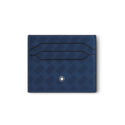 A Montblanc, Extreme 3.0 card holder crafted in navy blue coloured full-grain bovine leather with the Extreme 3.0 motif, featuring six credit card slots and an additional open pocket.
