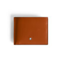 A Montblanc, Meisterstück wallet crafted in elegant rust-coloured leather with six credit card slots, two compartments for banknotes and two additional small pockets.