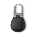 A Montblanc, Meisterstück key fob crafted black leather with a hook for several keys.