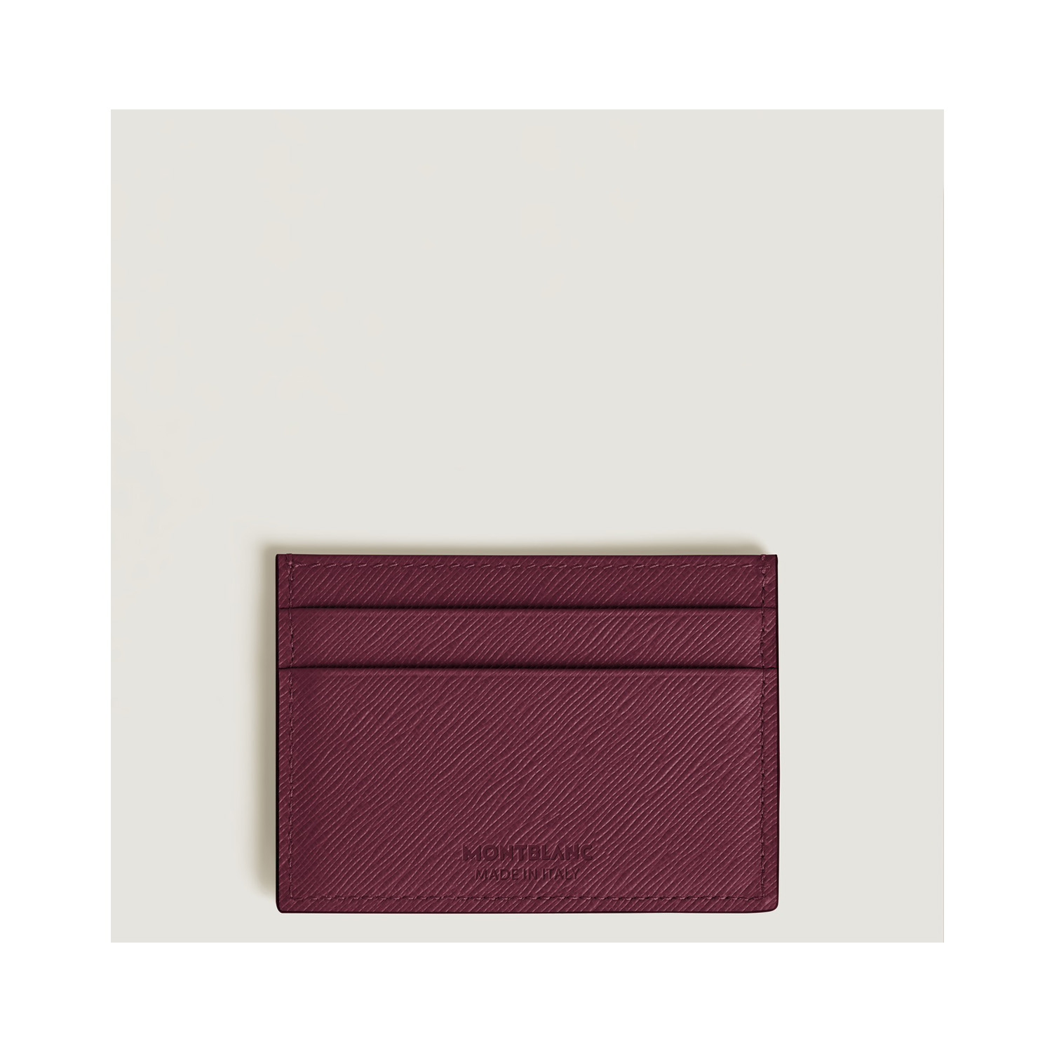 A Montblanc, Sartorial card holder in luxurious brown Saffiano-printed leather featuring space for five credit cards finished with the Montblanc emblem on the front.