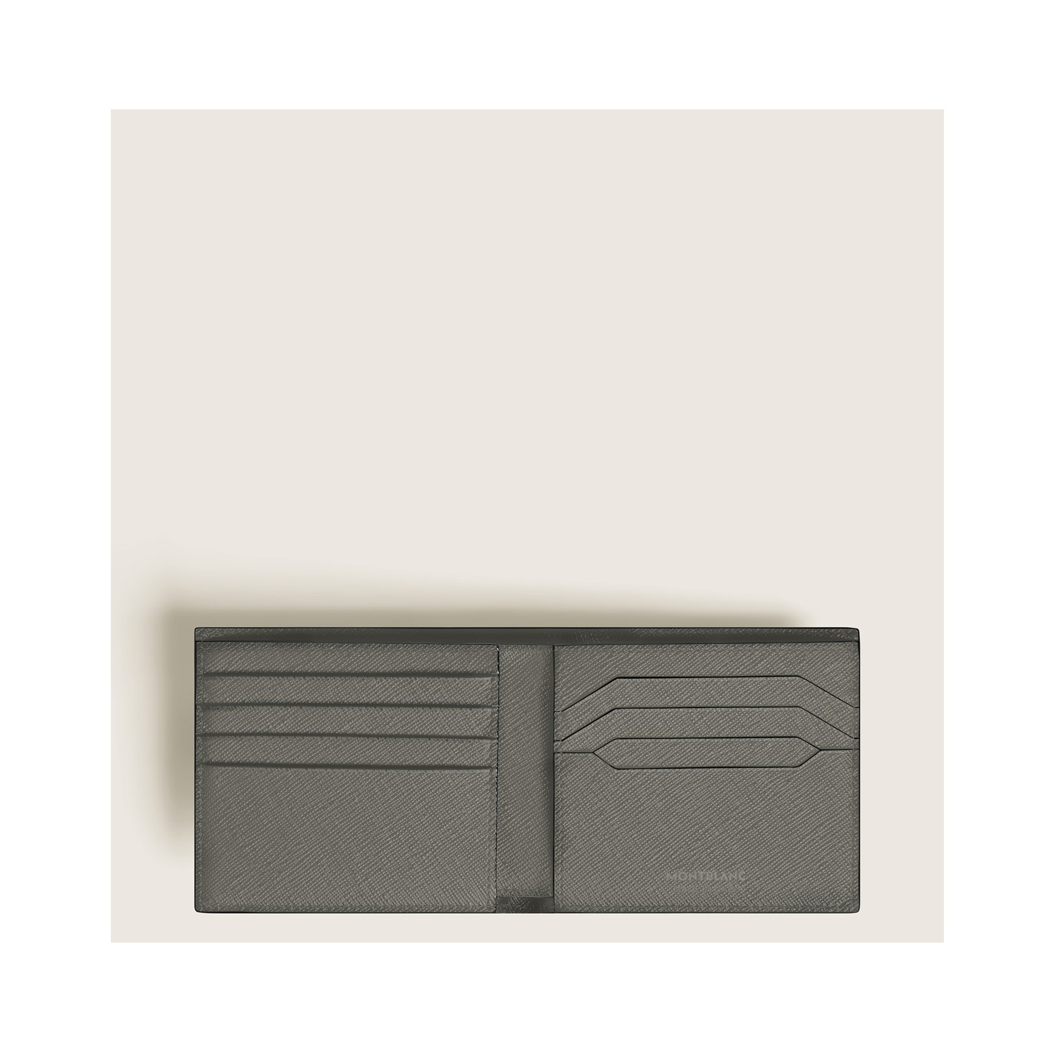 A Montblanc, Sartorial wallet crafted in medium grey Saffiano-printed leather wallet with eight credit card slots, two banknote compartments and two additional pockets.