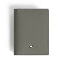A Montblanc, Sartorial card holder crafted in medium grey coloured Saffiano-printed leather with three credit card slots, one business card slot and an additional small pocket.